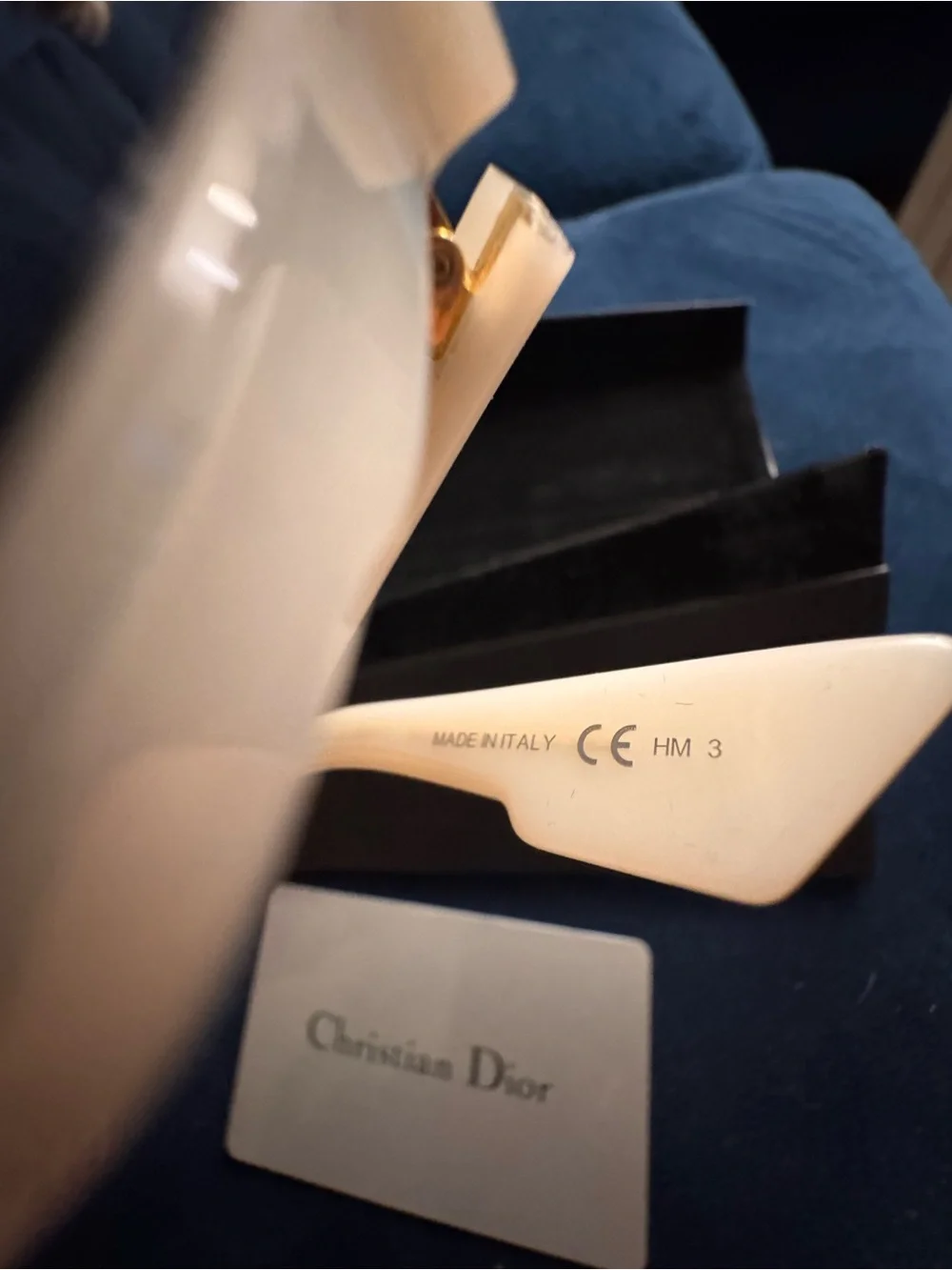 DIOR Abstract Square Mirrored Sunglasses White